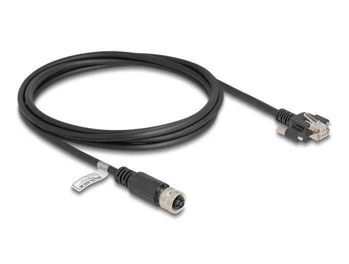 Delock Netzwerkkabel - 4-polig M12-D (W) zu RJ-45 (M)