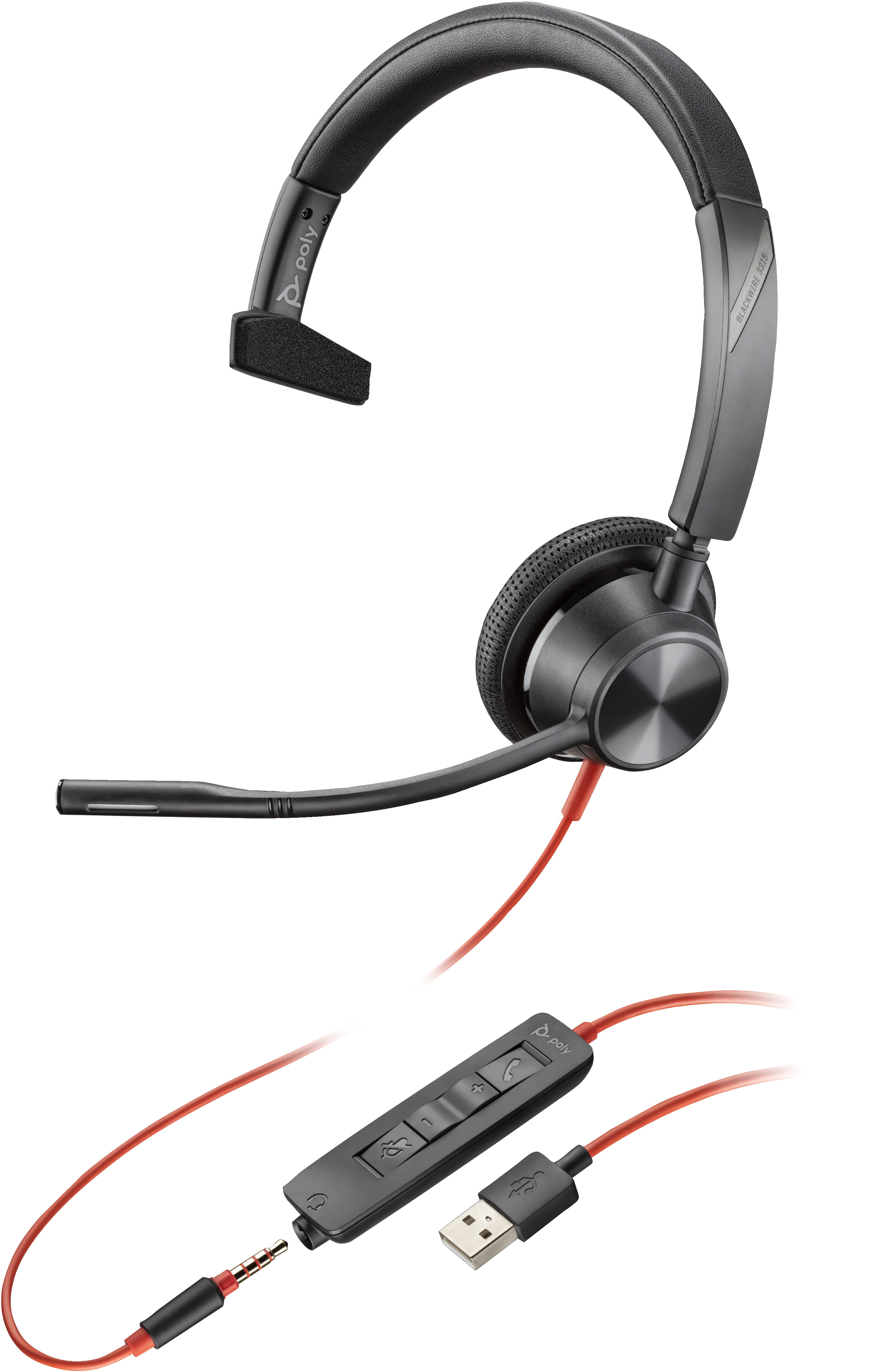 Poly Blackwire 3315 - Blackwire 3300 series - Headset Poly Blackwire 3315 - Blackwire 3300 series - Headset
