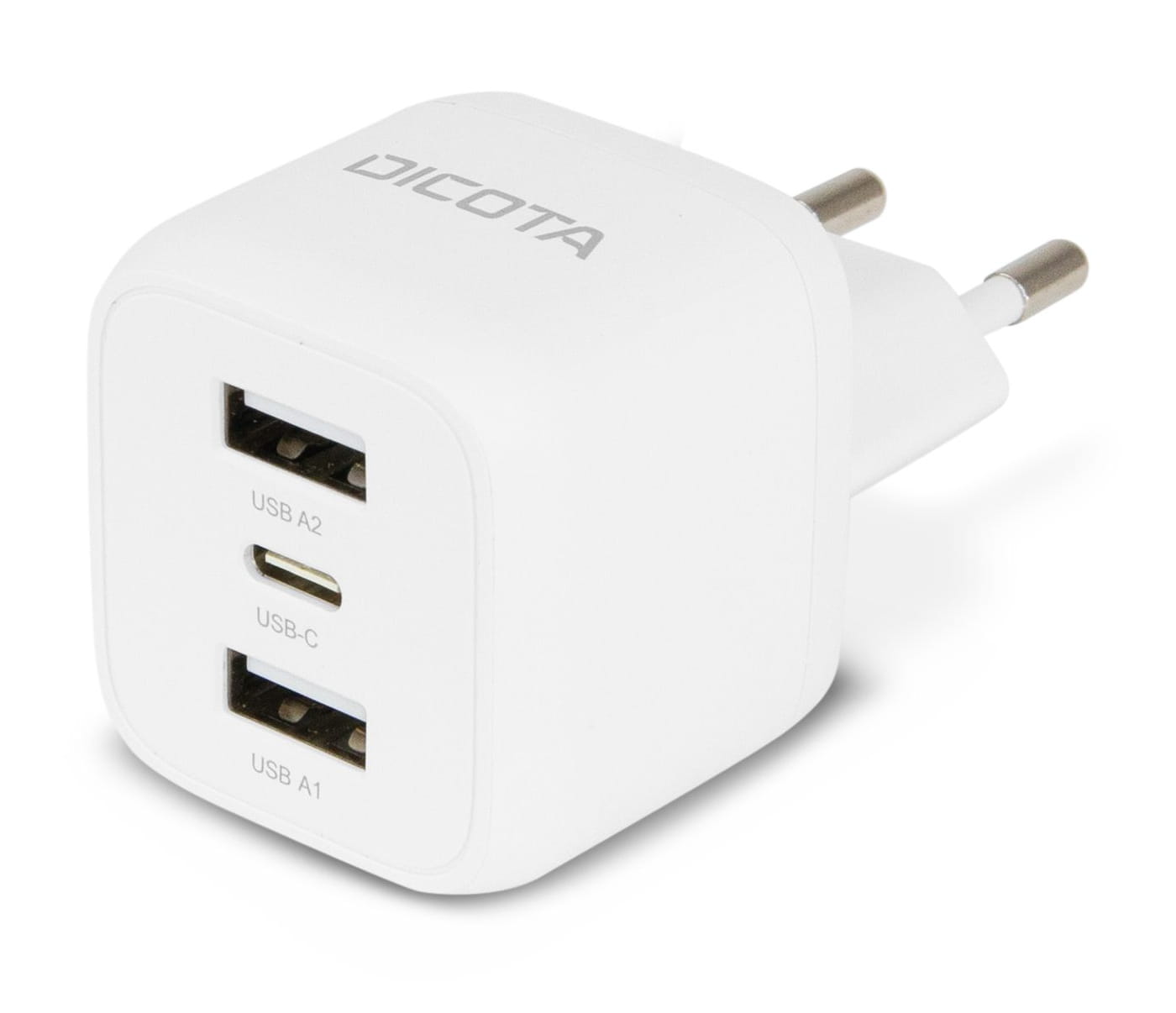 Dicota Netzteil - kompakt, Laptop - 32 Watt - 3 A - 3 Ausgabeanschlussstellen (24 pin USB-C, 2 x USB)