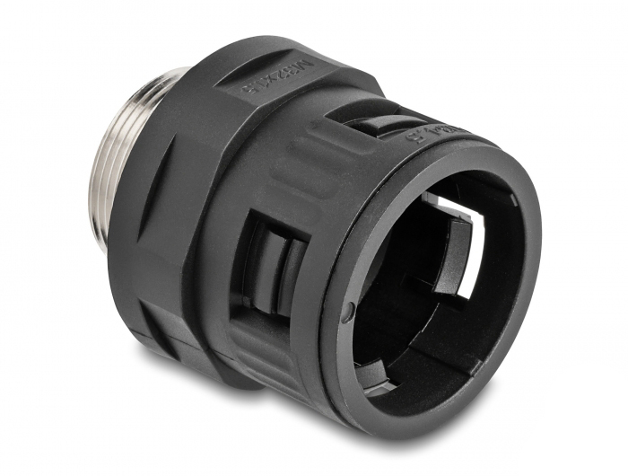 Delock Schlauchverschraubung - mit Messing-Außengewinde M32 - Schwarz (Packung mit 2)