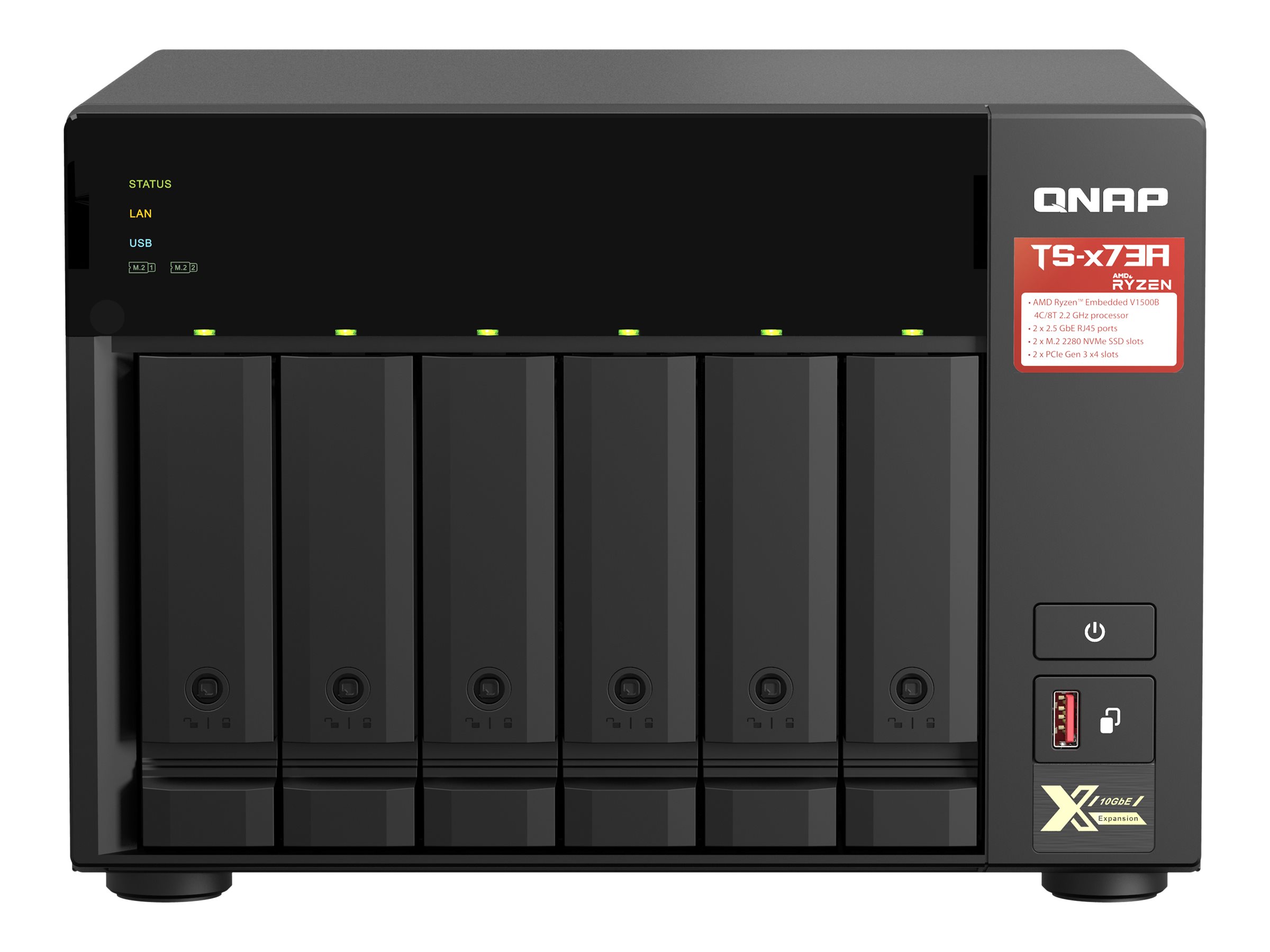 QNAP TS-673A - NAS-Server - 6 Schächte - SATA