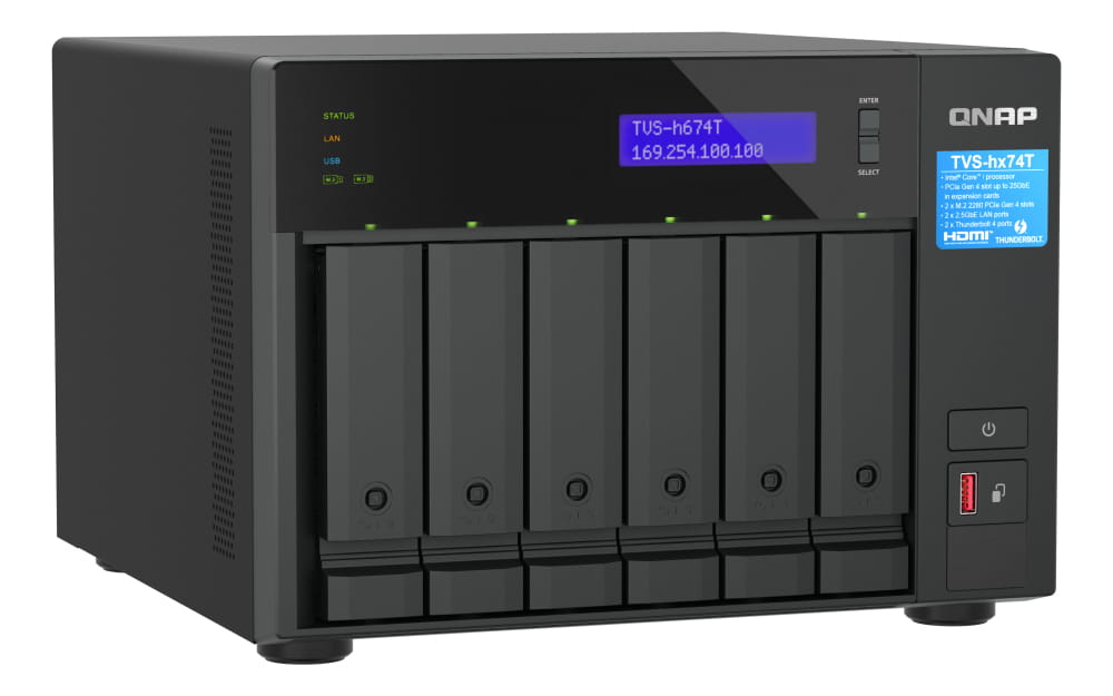 QNAP TVS-H674T - NAS-Server - 6 Schächte - SATA