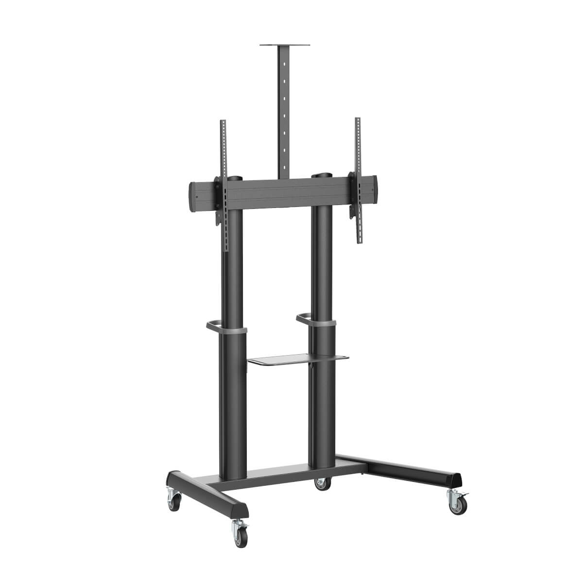 Tripp Eaton Tripp Lite Series Safe-IT Heavy-Duty Rolling Cart for 70" to 120" Displays, UL Certified, Antimicrobial Protection - Wagen - Voll beweglich - für Flachbildschirm / Notebook / AV-Ausrüstung - Aluminium, Stahl - Schwarz - Bildschirmgröße: 1