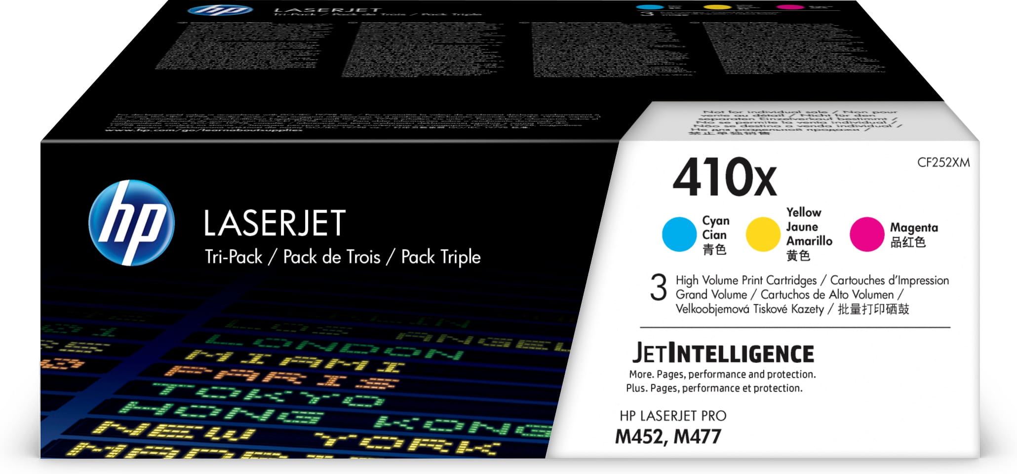 HP 410X - 3er-Pack - Hohe Ergiebigkeit - Gelb, Cyan, Magenta - original - LaserJet - Tonerpatrone (CF252XM)