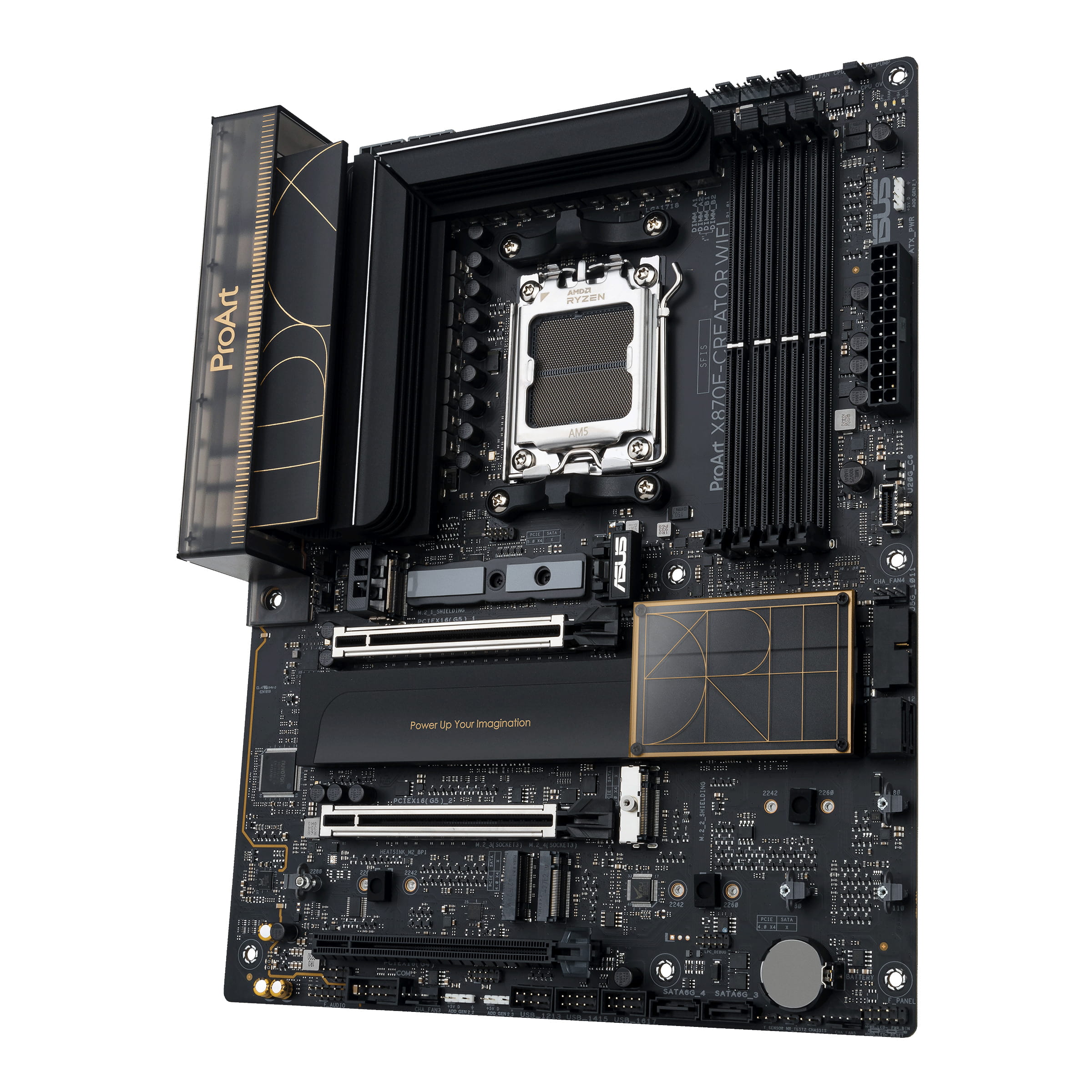 ASUS ProArt X870E-CREATOR WIFI - Motherboard - ATX - Socket AM5 - AMD X870E Chipsatz - USB4, USB-C 3.2 Gen 2x2, USB 3.2 Gen 2, USB 3.2 Gen 1 - Wi-Fi 7, 10 Gigabit LAN, Bluetooth - Onboard-Grafik (CPU erforderlich)