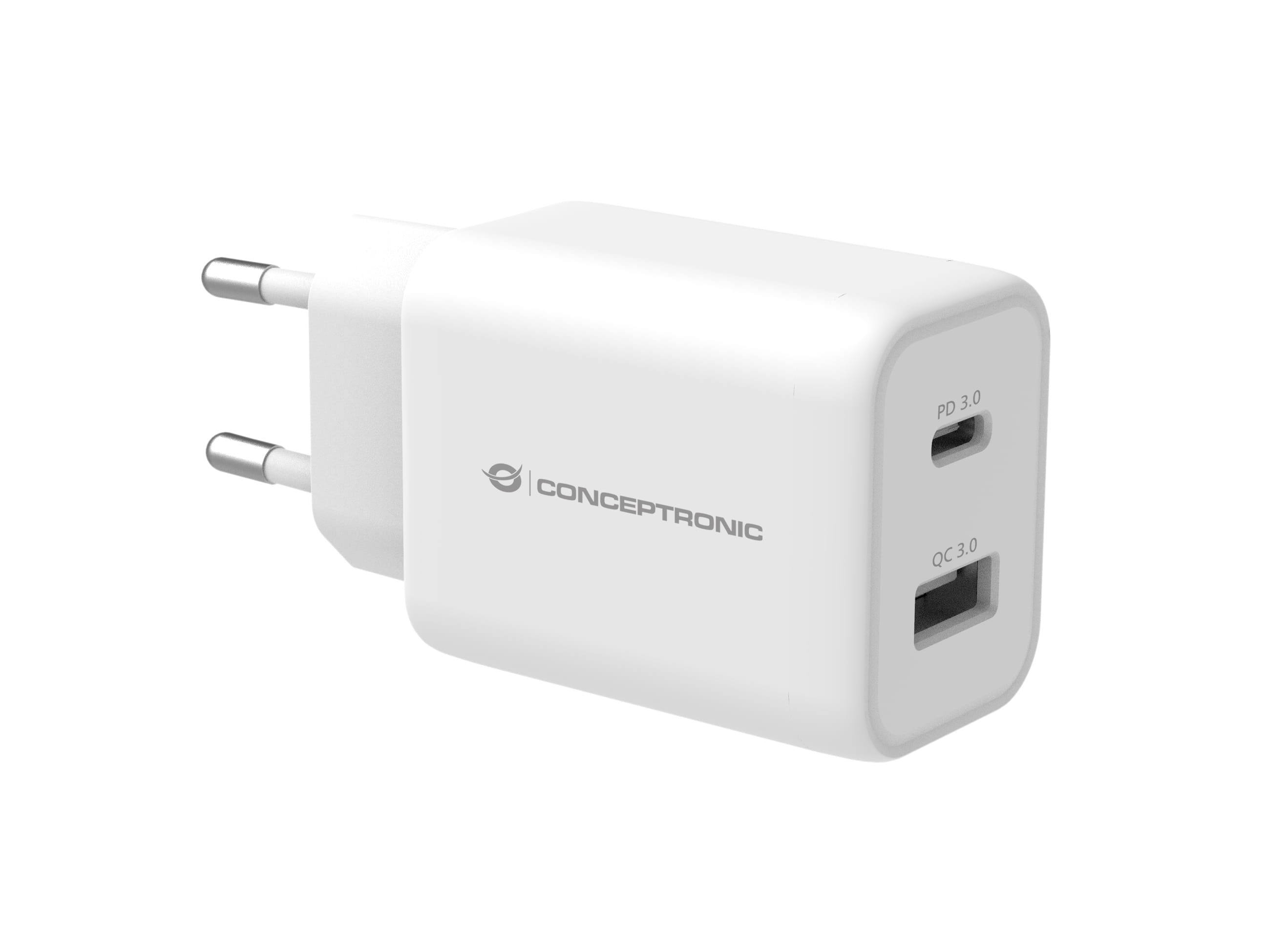 Conceptronic ALTHEA 2-Port 33W USB PD-PPS-Ladegerät, QC 3.0, Drinnen, AC, 3,3 V, Weiß