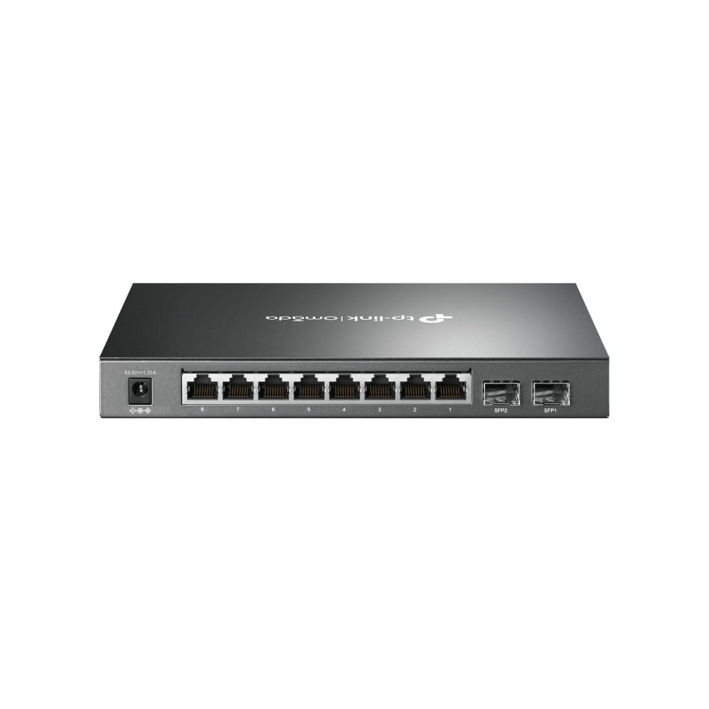 TP-LINK TL-SG2210P - Switch - managed - 8 x 10/100/1000 + 2 x SFP - Desktop - PoE (53 W)