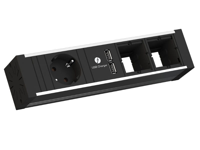 Bachmann VENID - Steckdosenleiste - Eingabe, Eingang GST18 - Ausgangsanschlüsse: 1 (Stromversorgung, 2 x USB)