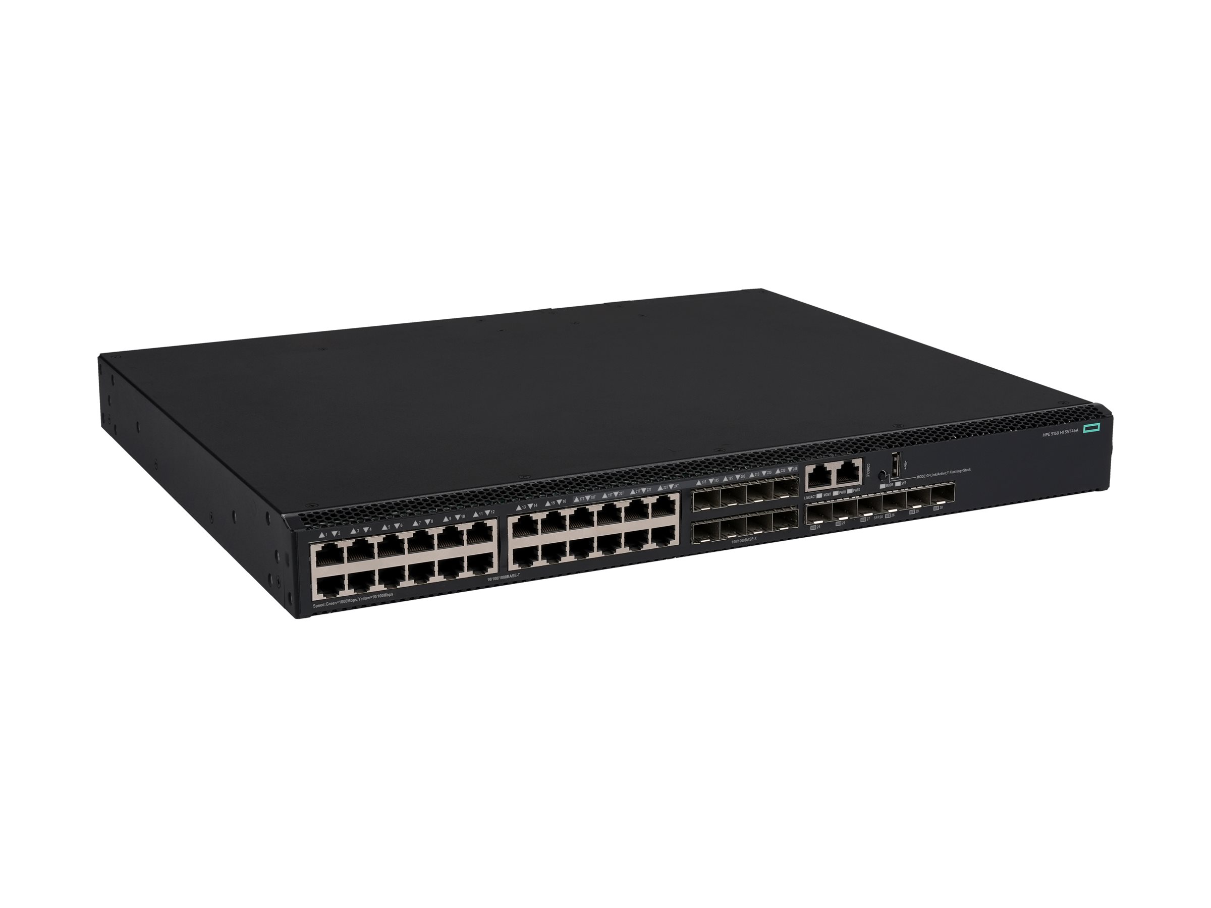 HPE Networking Comware 5150HI 24p 10M/100M/1G 8p SFP 1G Combo 6p SFP28 10G/25G Switch - Switch - L3 - managed - 48 x 10/100/1000Base-T + 8 x 100/1000Base-X SFP + 6 x 10 Gigabit / 25 Gigabit SFP28 (uplink / stacking)