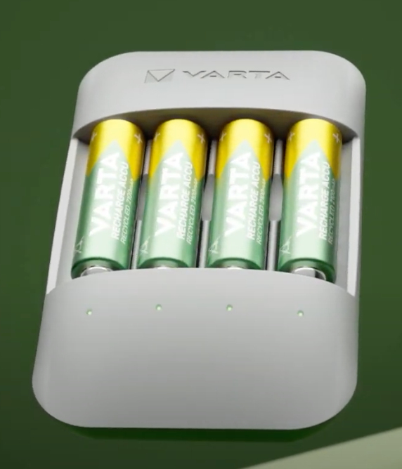 Varta Eco Charger Pro, Nickel-Metallhydrid (NiMH), Kurzschluß, AA, AAA, 4 Stück(e), Akkus/Batterien enthalten