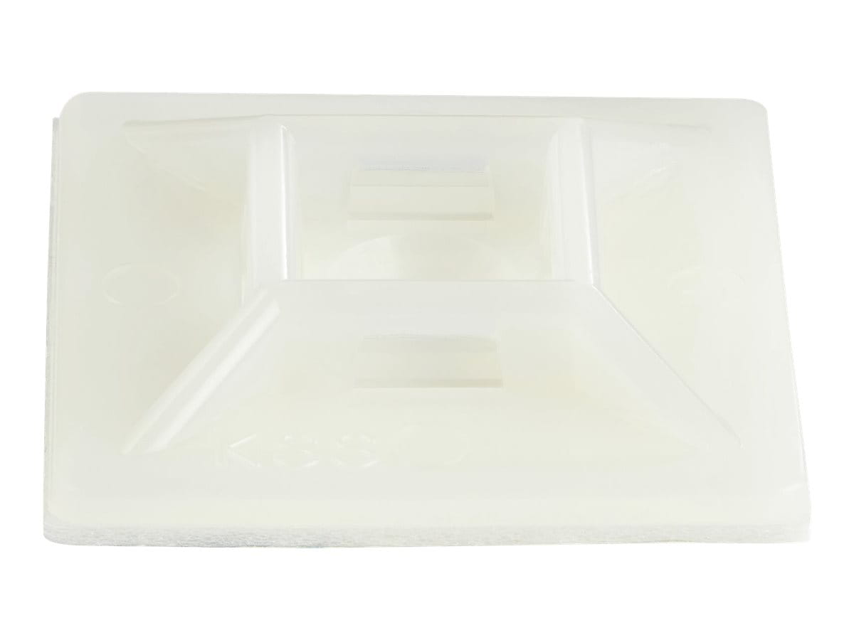 StarTech.com 100 Stück Selbstklebende Kabelbinderhalterungen - Groß - Kabelbinderhalterung - weiß - TAA-konform (Packung mit 100)