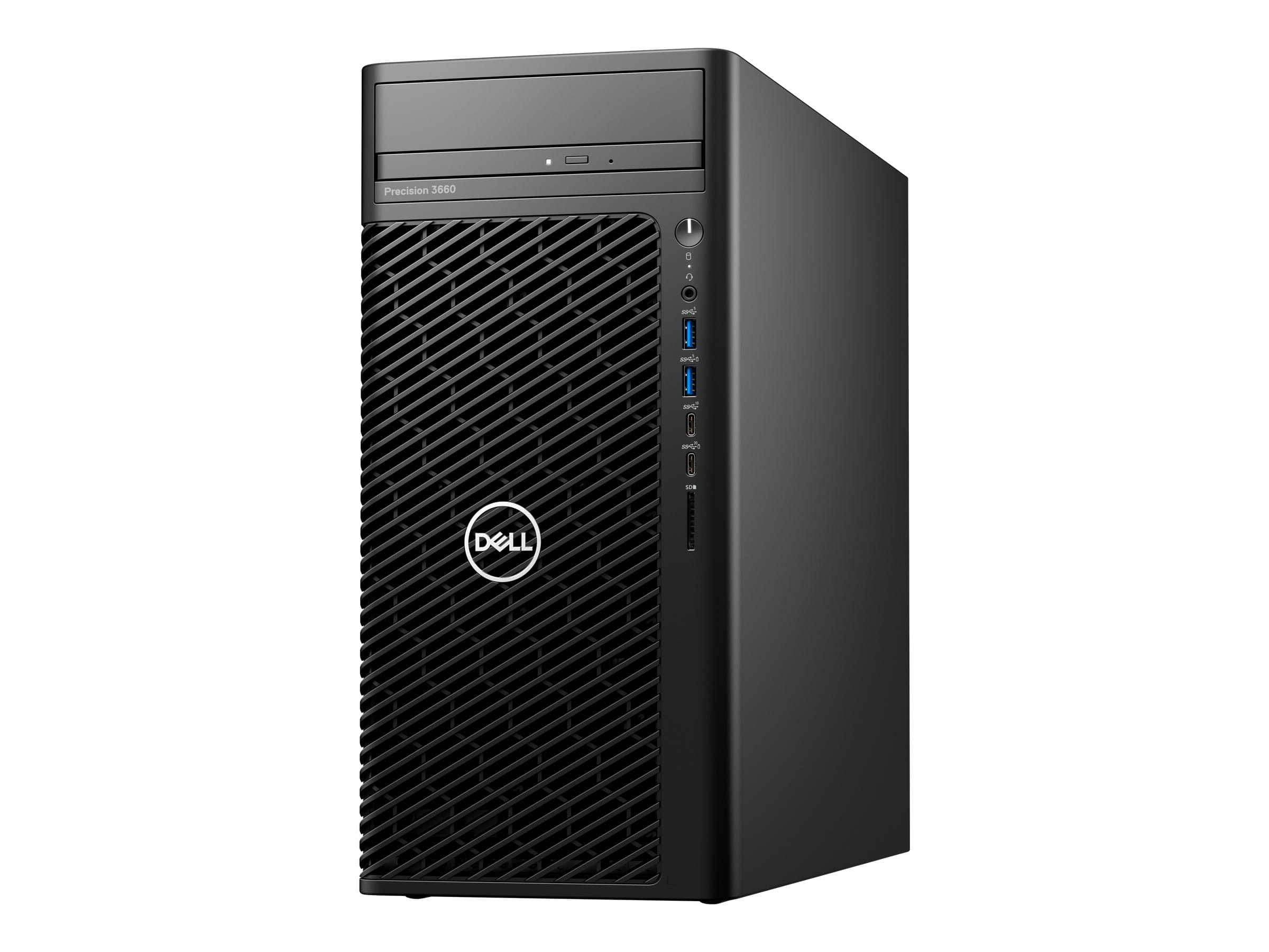 Dell Precision 3660 Tower - MT - 1 x Core i7 12700 / 2.1 GHz - vPro - RAM 16 GB - SSD 512 GB - NVMe, Class 40 - DVD-Writer - T1000 - GigE - Win 10 Pro 64-Bit (mit Win 11 Pro Lizenz)
