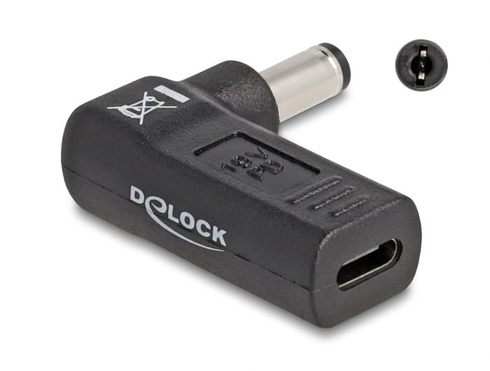 Delock Netzteil - 24 pin USB-C (W) zu Gleichstromstecker 5,5 x 2,1 mm (M)