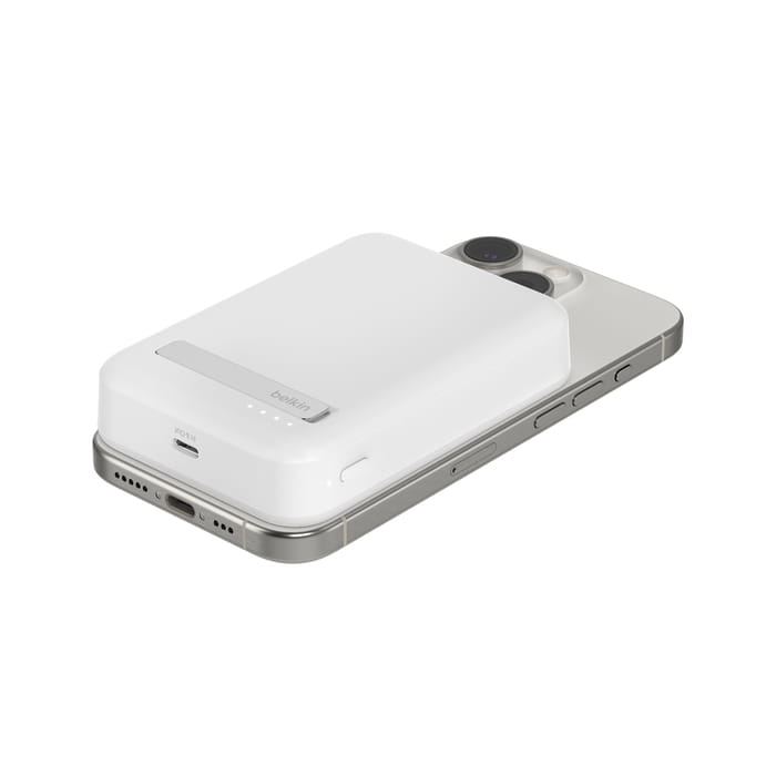 Belkin BoostCharge Pro - Induktive Power Bank - magnetisch mit Qi2 - 10000 mAh - 15 Watt - Fast Charge, PD - 2 Ausgabeanschlussstellen (magnetisch, 24 pin USB-C)