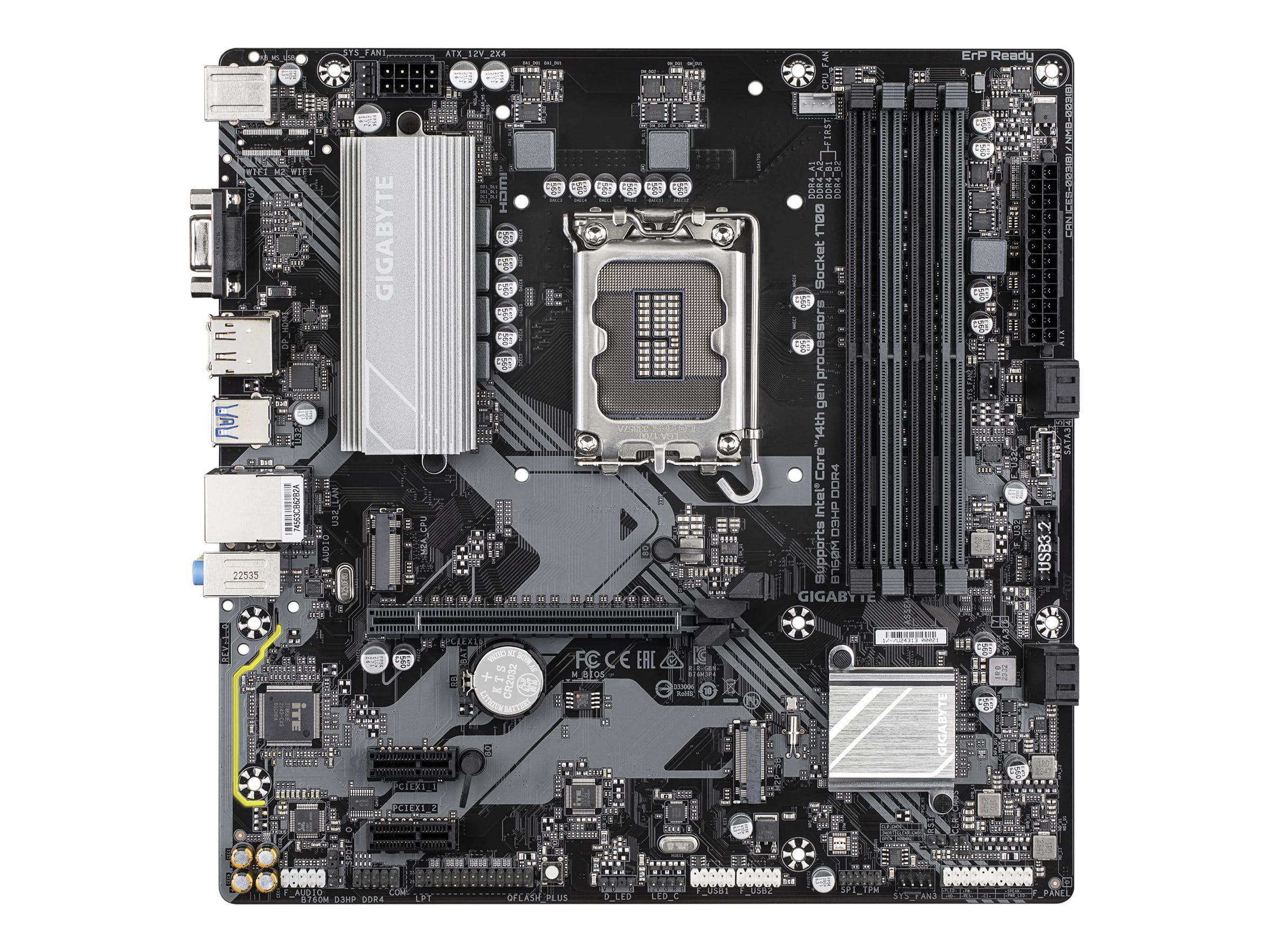 Gigabyte B760M D3Hp DDR4 - Motherboard - micro ATX - LGA1700 Sockel - B760 Chipsatz - USB-C 3.2 Gen 1, USB 3.2 Gen 1 - Gigabit LAN - Onboard-Grafik (CPU erforderlich)