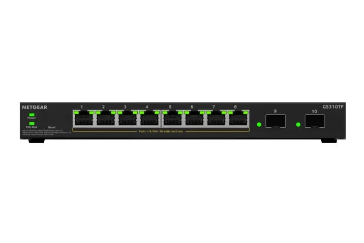 Netgear GS310TPv2 - Switch - 2+/L3 Lite - Smart - 8 x 10/100/1000 (PoE+)