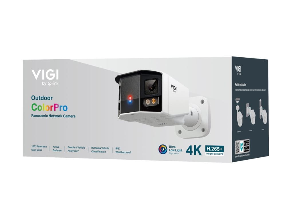 TP-LINK VIGI InSight S385DPS V1 - Netzwerk-Überwachungskamera - Kugel - Außenbereich - Vandalismussicher / Wetterbeständig - Farbe (Tag&Nacht)