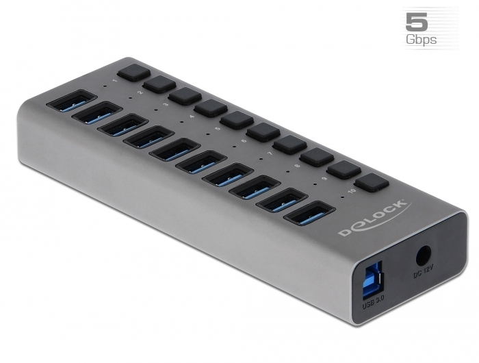 Delock Hub - 10 x SuperSpeed USB 3.0 - Desktop