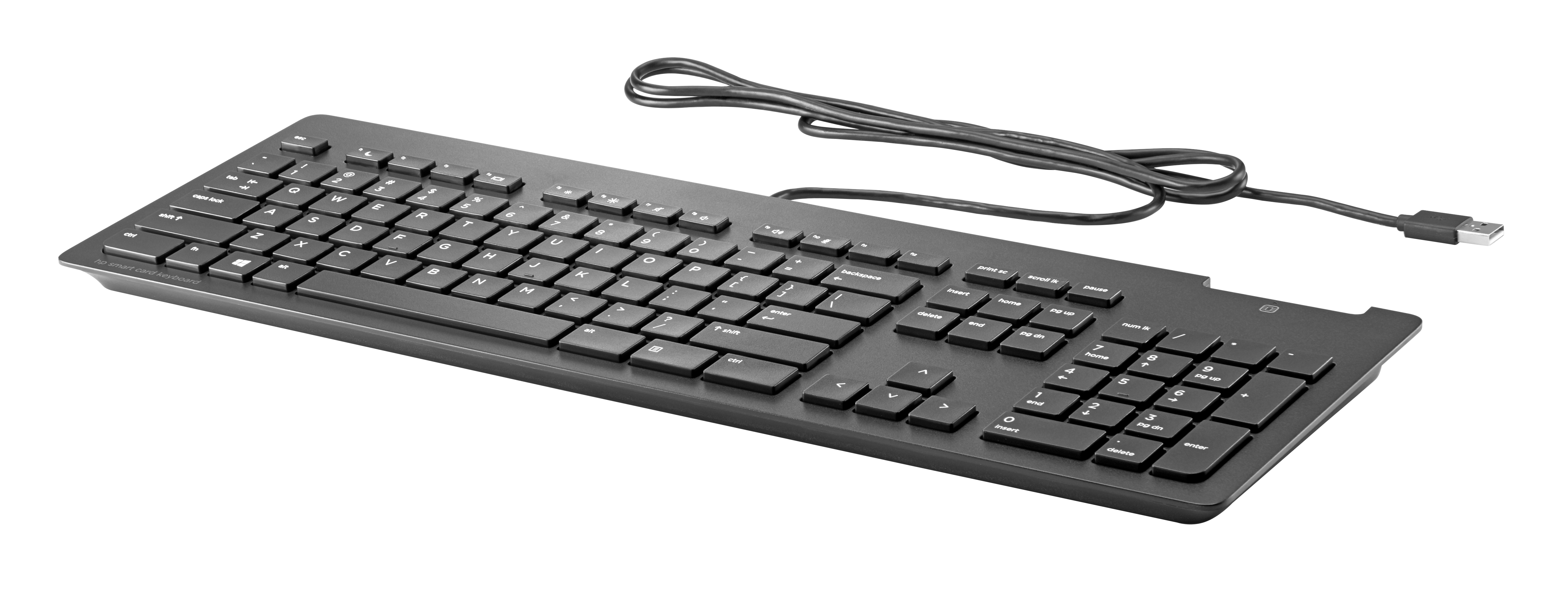 HP Bus Slim v2 Smart Card USB-Tastatur, Volle Größe (100%), Kabelgebunden, USB, Schwarz