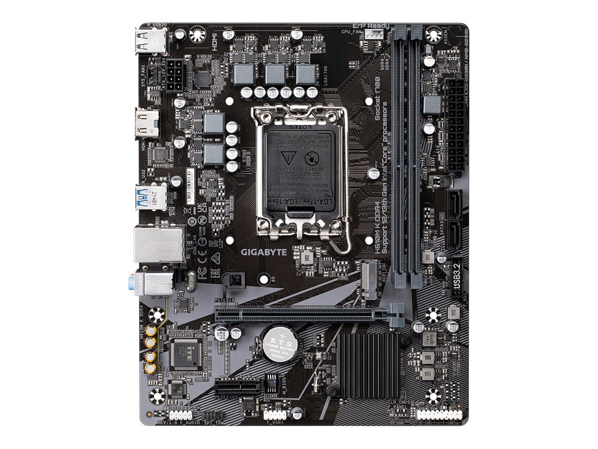 Gigabyte H610M K DDR4 - 1.0 - Motherboard - micro ATX - LGA1700 Sockel - H610 Chipsatz - USB 3.2 Gen 1 - Gigabit LAN - Onboard-Grafik (CPU erforderlich)