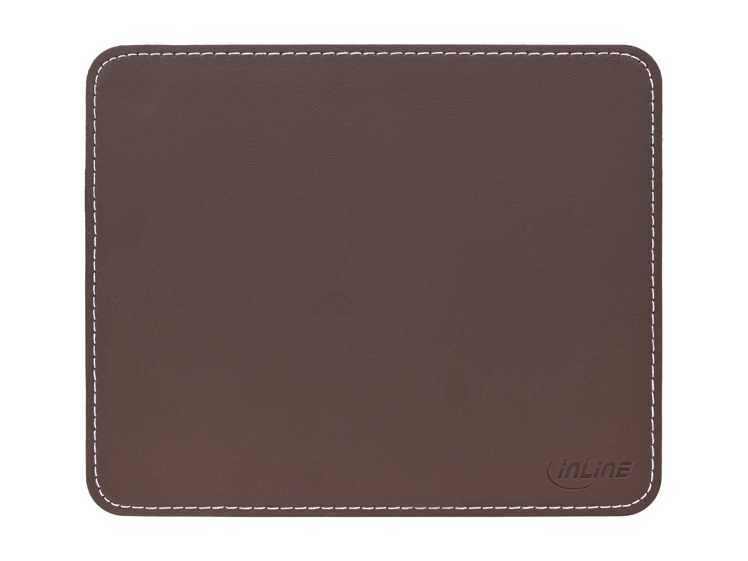 InLine Maus-Pad Premium Kunstleder - 255x220x3mm - braun