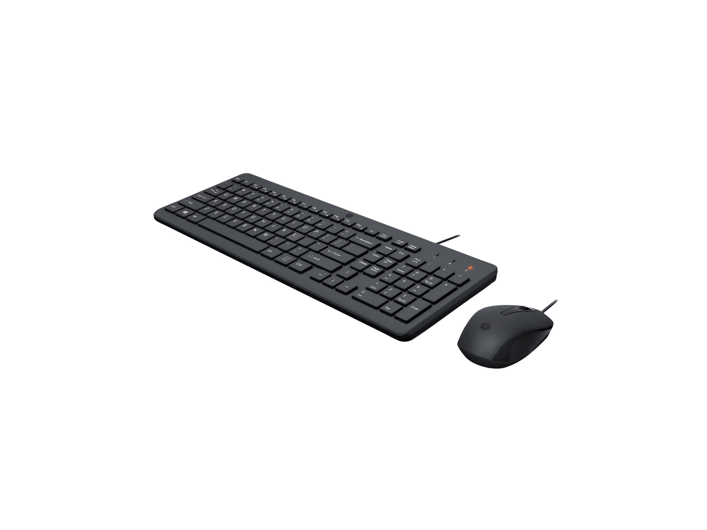 HP 150 - Tastatur-und-Maus-Set - USB - GB - Schwarz