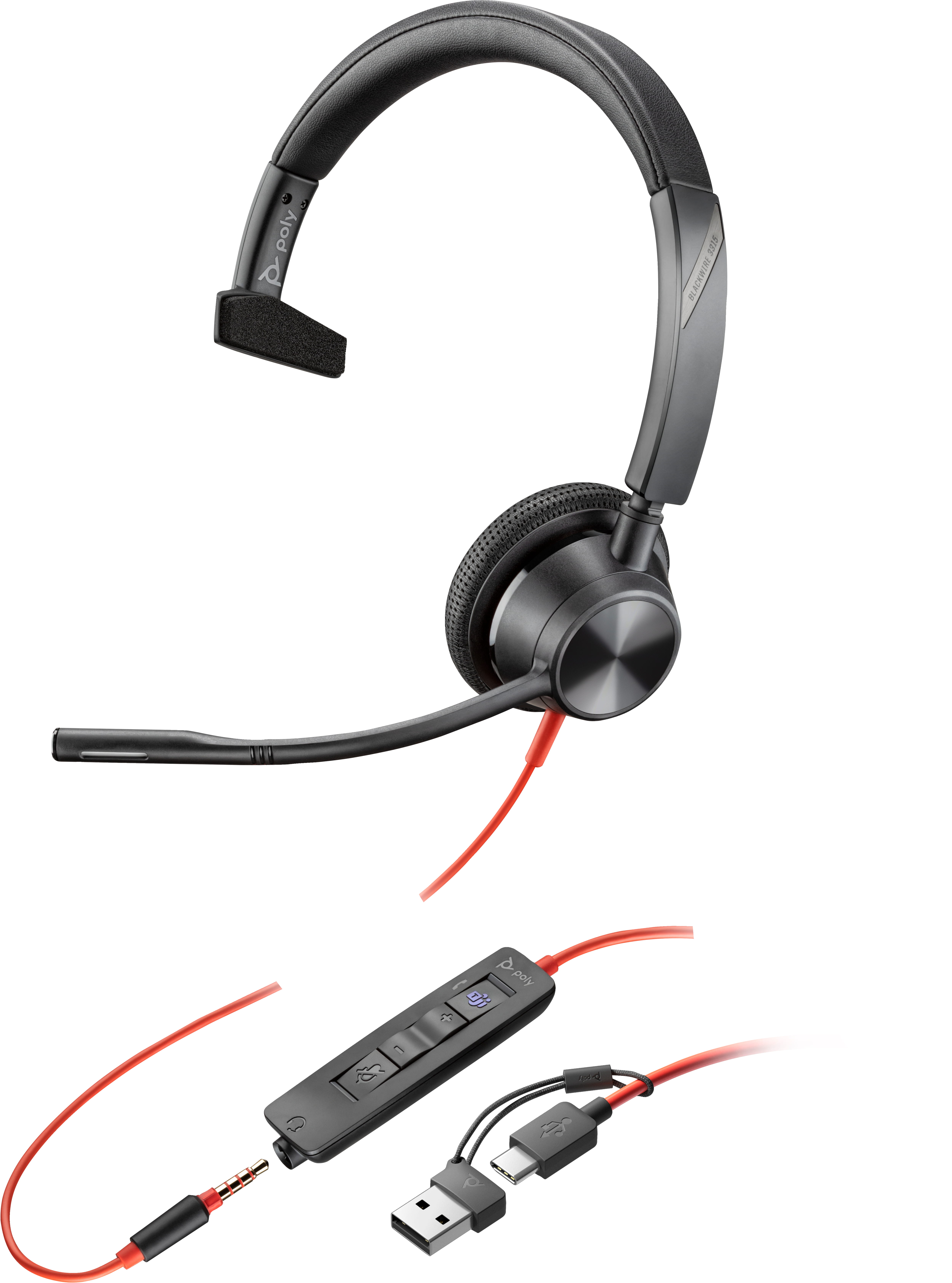 Poly Blackwire 3315 - Blackwire 3300 series - Headset