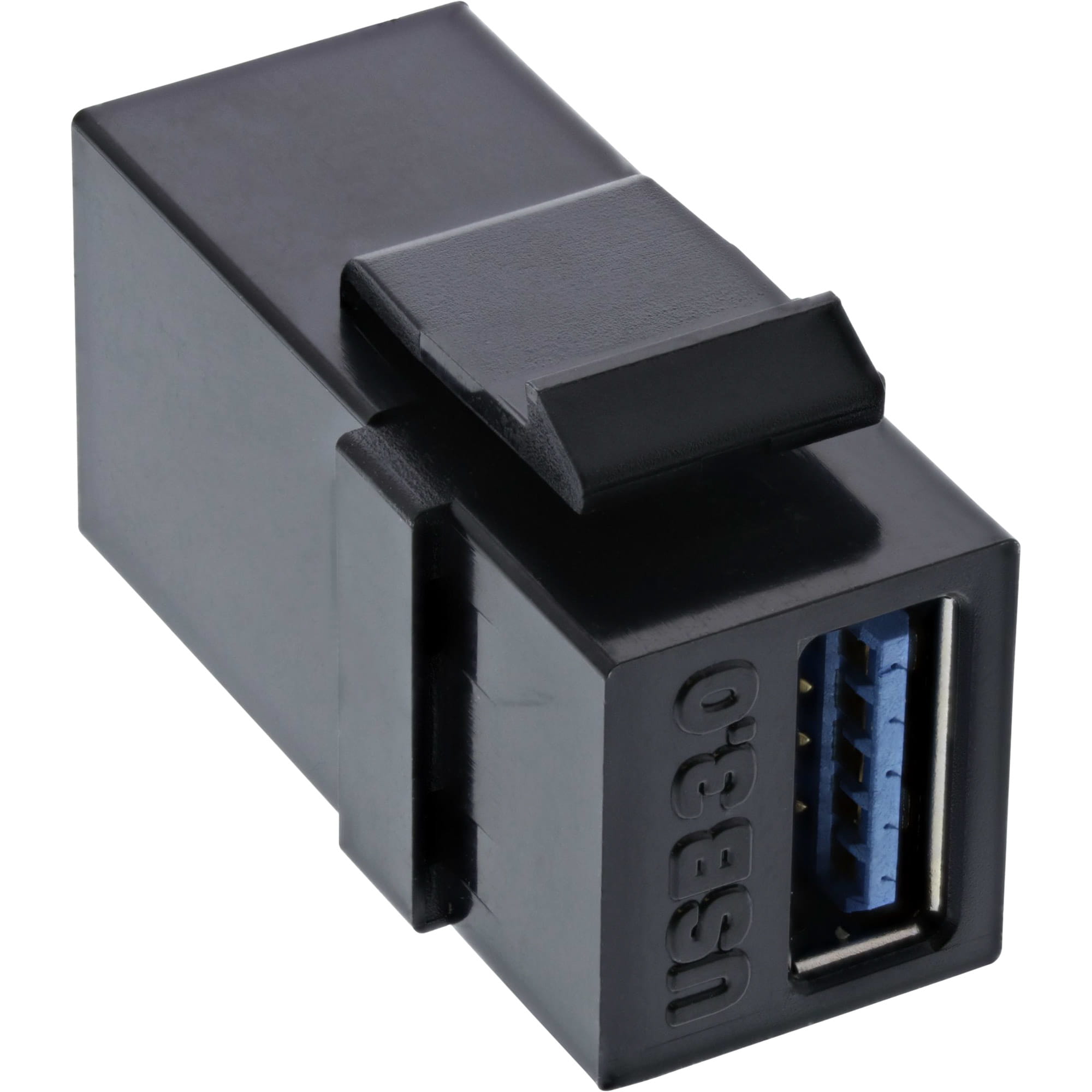 InLine USB 3.1 Keystone Snap-In Einsatz - USB-A Buchse / Buchse - schwarz