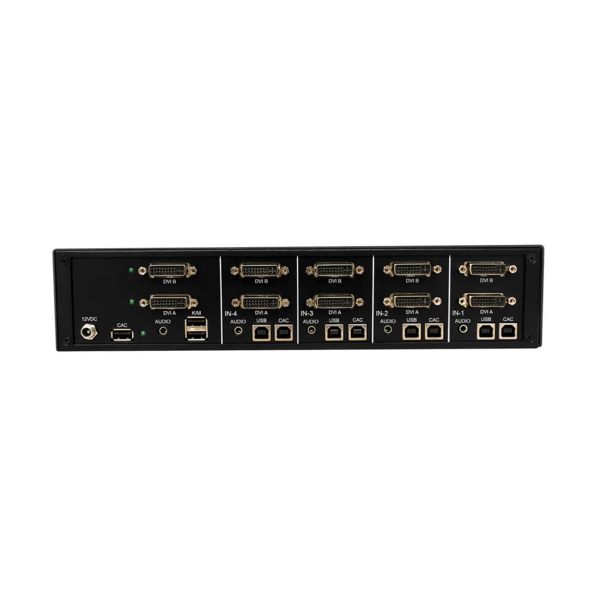 Tripp Secure KVM Switch, 4-Port, Dual Head, DVI to DVI, NIAP PP4.0, Audio, CAC, TAA