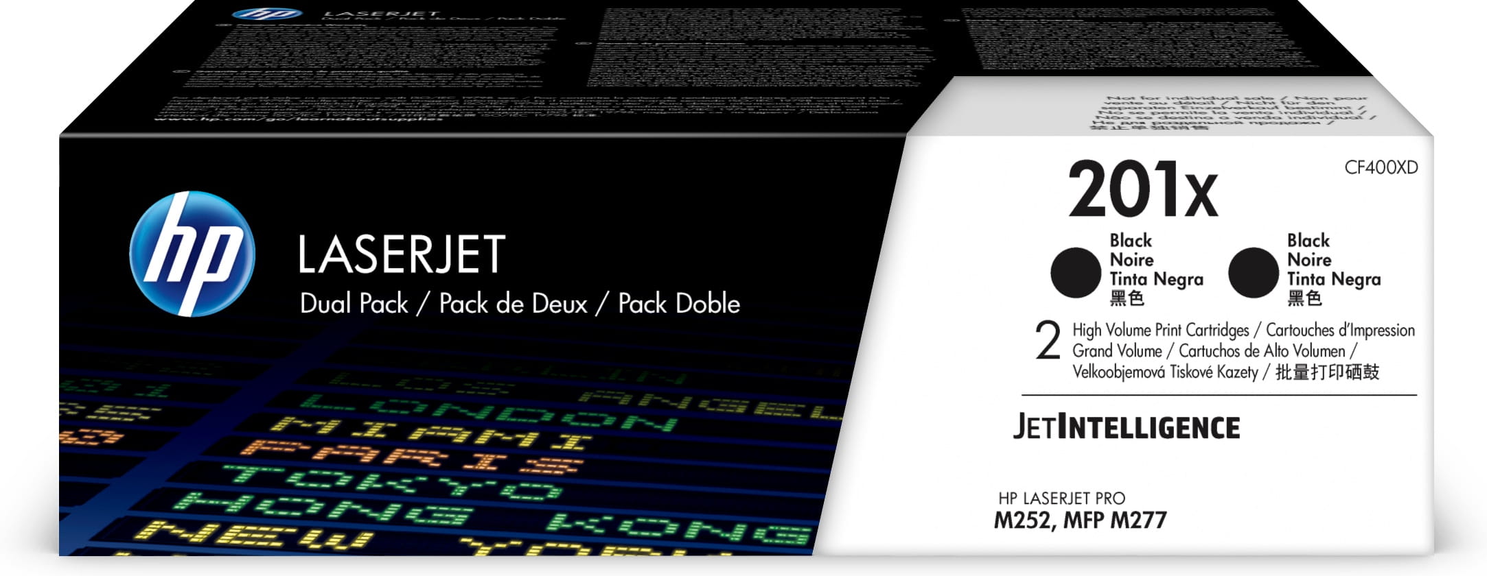 HP 201X - 2er-Pack - Hohe Ergiebigkeit - Schwarz - original - LaserJet - Tonerpatrone (CF400XD)