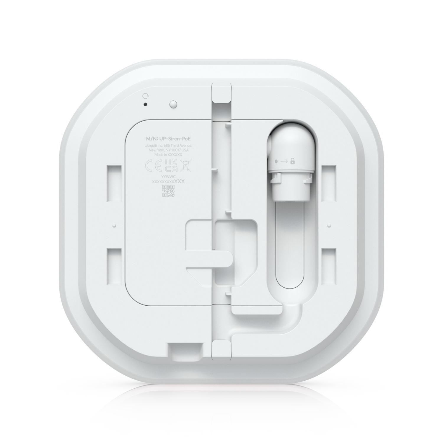 Ubiquiti Siren POE, Verdrahtete Sirene, Drinnen/Draußen, Aluminium, Polycarbonat (PC), 110 dB, IP56, Weiß
