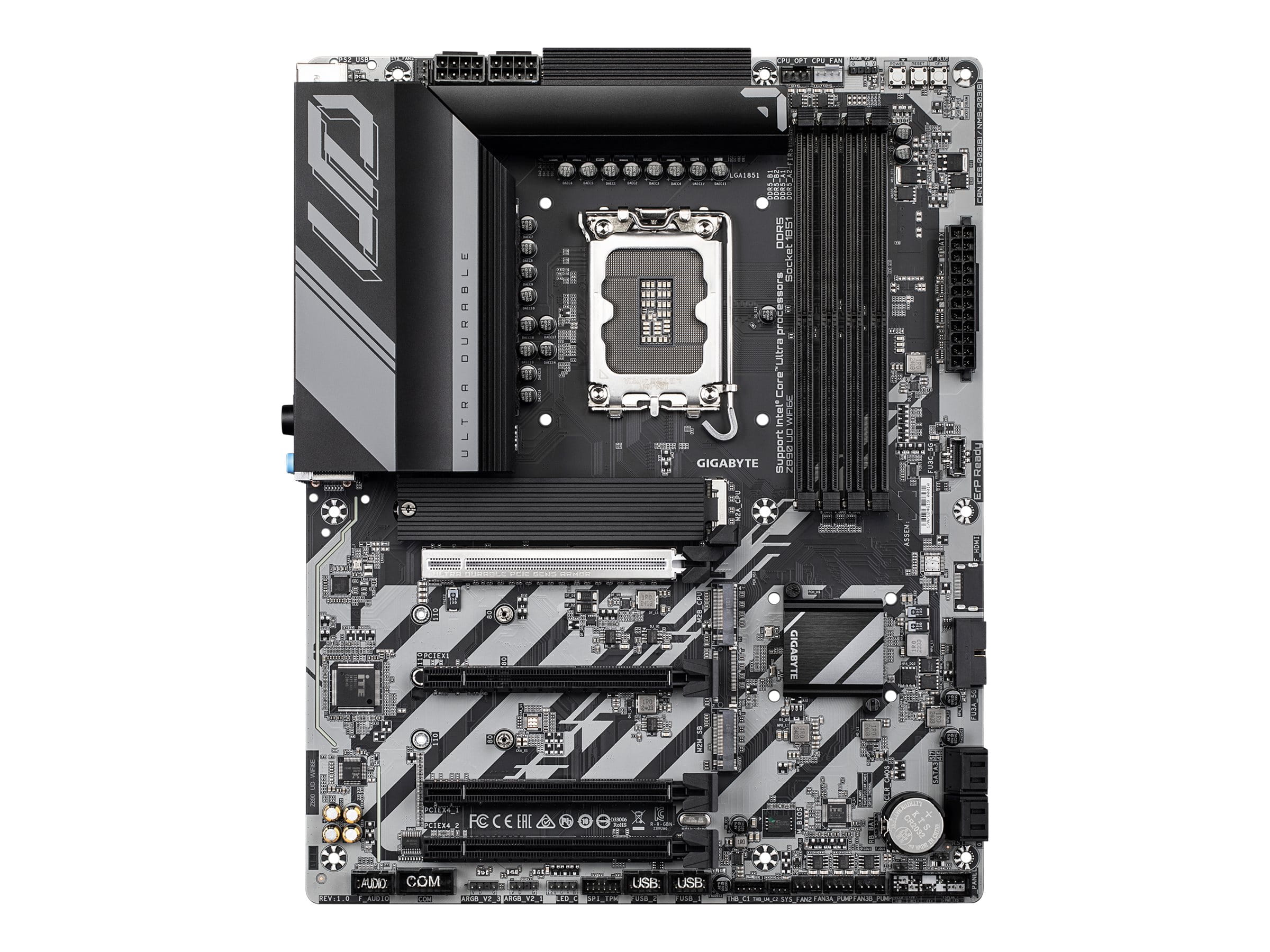 Gigabyte Z890 UD WIFI6E - Motherboard - ATX - LGA1851 Sockel - Z890 Chipsatz - USB4, USB-C 3.2 Gen 1, USB 3.2 Gen 2, USB 3.2 Gen 1 - 2.5 Gigabit LAN, Wi-Fi 6E, Bluetooth - Onboard-Grafik (CPU erforderlich)
