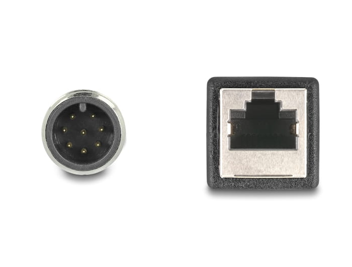 Delock Netzwerkkabel - 8-polig M12-A (M) zu RJ-45 (W)