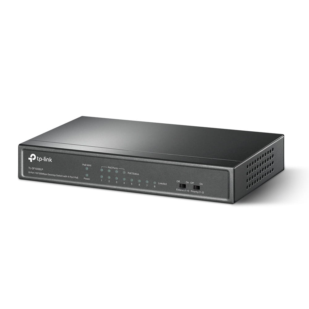 TP-LINK TL-SF1008LP - V1 - Switch - unmanaged - 8 x 10/100 (4 PoE)