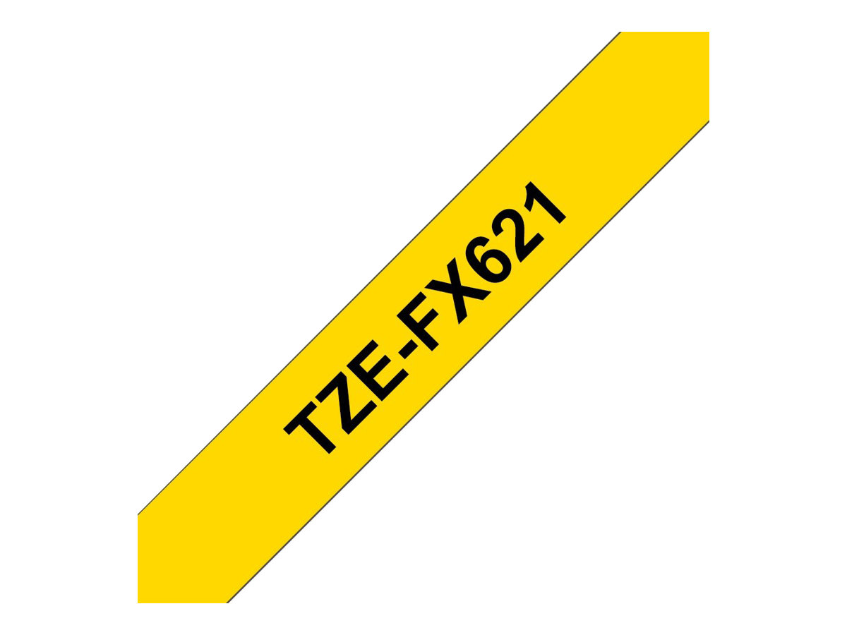 Brother TZe-FX621 - Schwarz auf Gelb - Rolle (0,9 cm x 8 m)