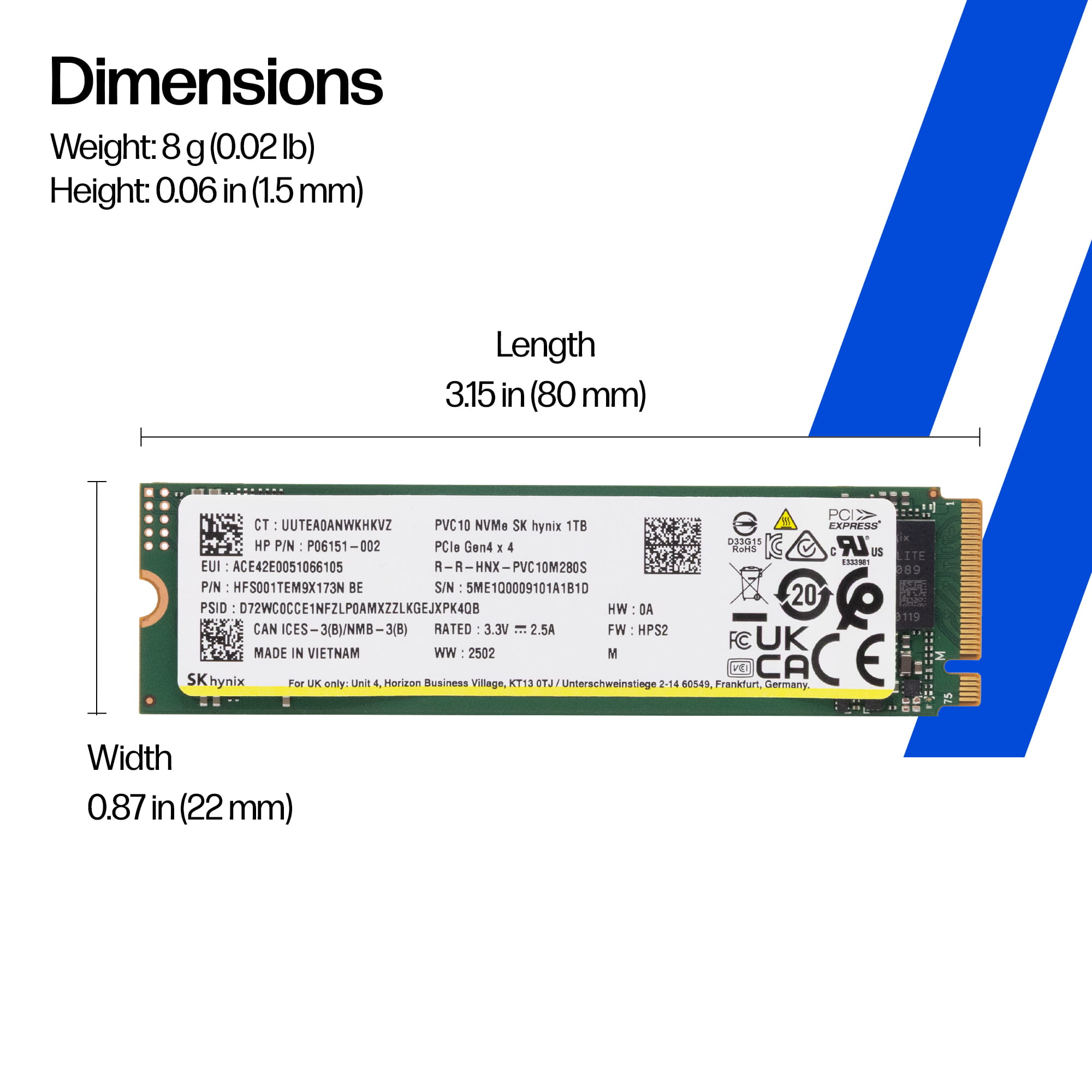 HP  SSD - 1 TB - intern - M.2 2280 - PCIe 4.0 x4 (NVMe)