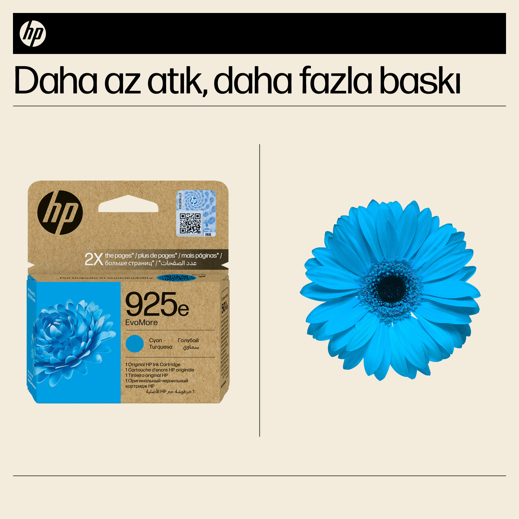 HP 925e EvoMore - Cyan - original - Tintenpatrone