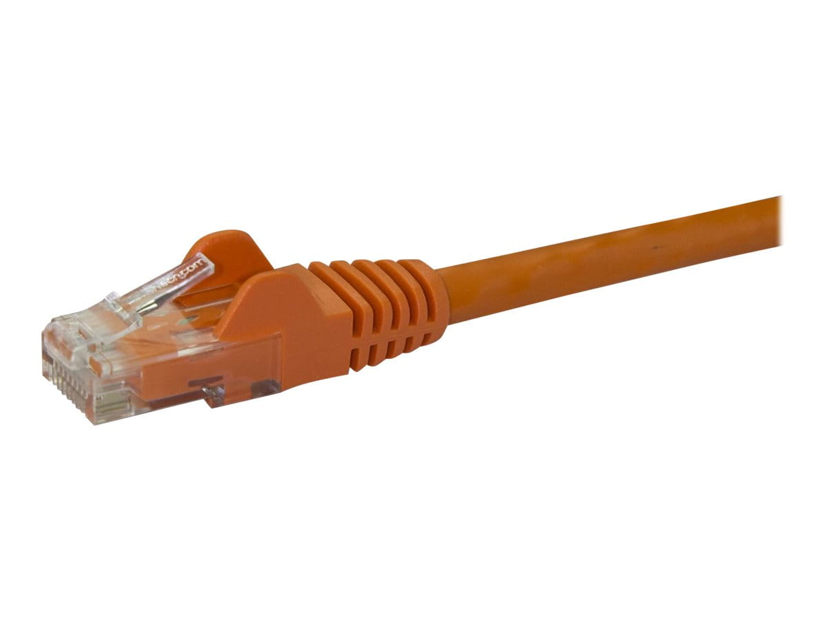StarTech.com 2m CAT6 Ethernet Cable, 10 Gigabit Snagless RJ45 650MHz 100W PoE Patch Cord, CAT 6 10GbE UTP Network Cable w/Strain Relief, Orange, Wiring is UL Certified/TIA - Category 6 - 24AWG (N6PATC2MOR)