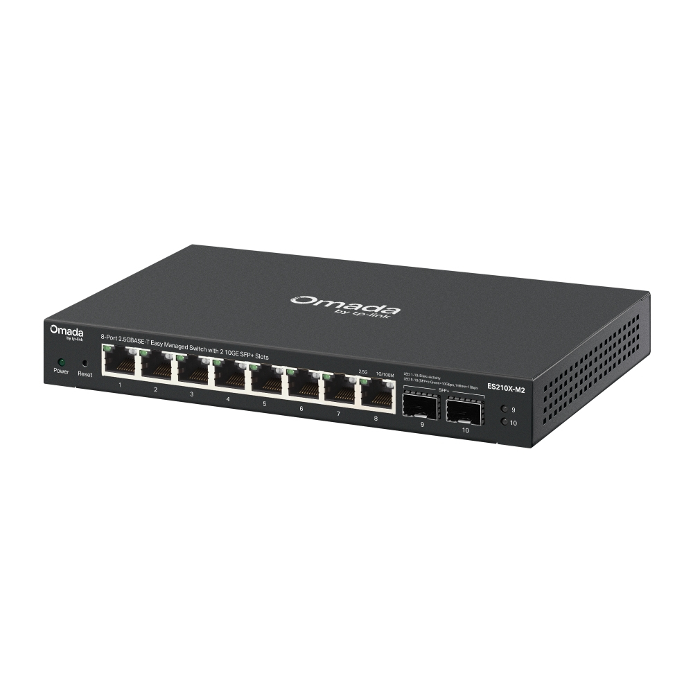 TP-LINK Omada ES210X-M2 V1 - Switch - L2+ - managed - 8 x 2.5GBase-T + 2 x 10 Gigabit SFP+ (Uplink)