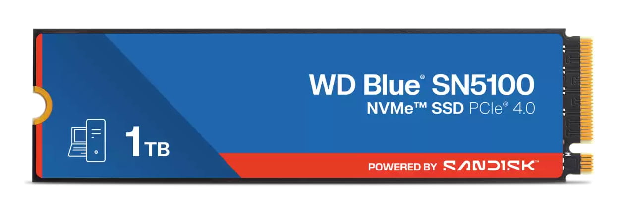 WD Blue SN5100 - SSD - 1 TB - intern - M.2 2280 - PCIe 4.0 (NVMe)