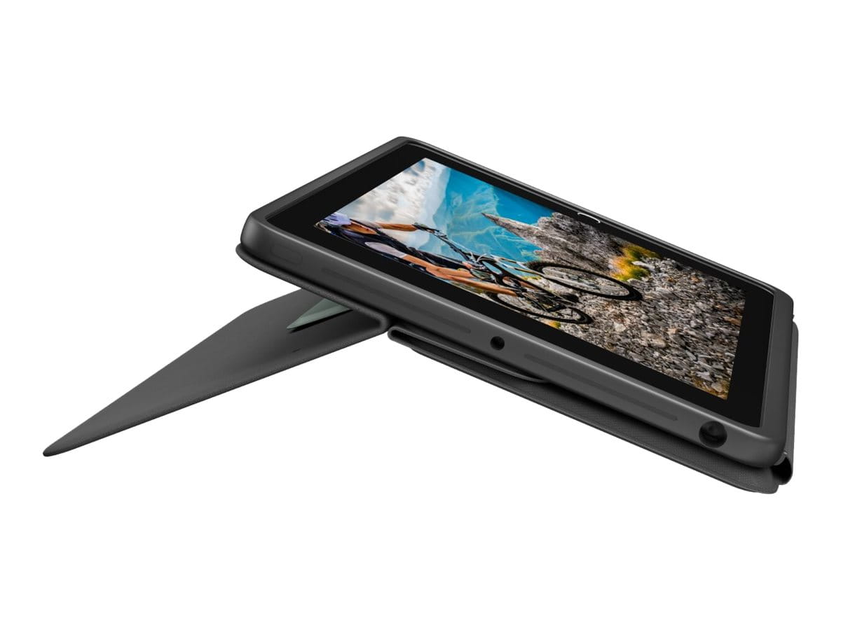Logitech Rugged Folio - Tastatur und Foliohülle - Apple Smart connector - QWERTZ - Schweizerisch - Graphite - für Apple 10.9-inch iPad (10. Generation)