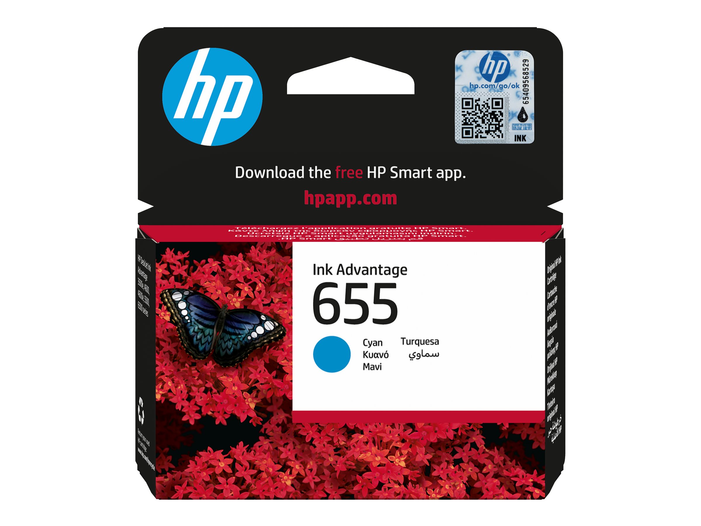 HP 655 - Cyan - original - Tintenpatrone - für