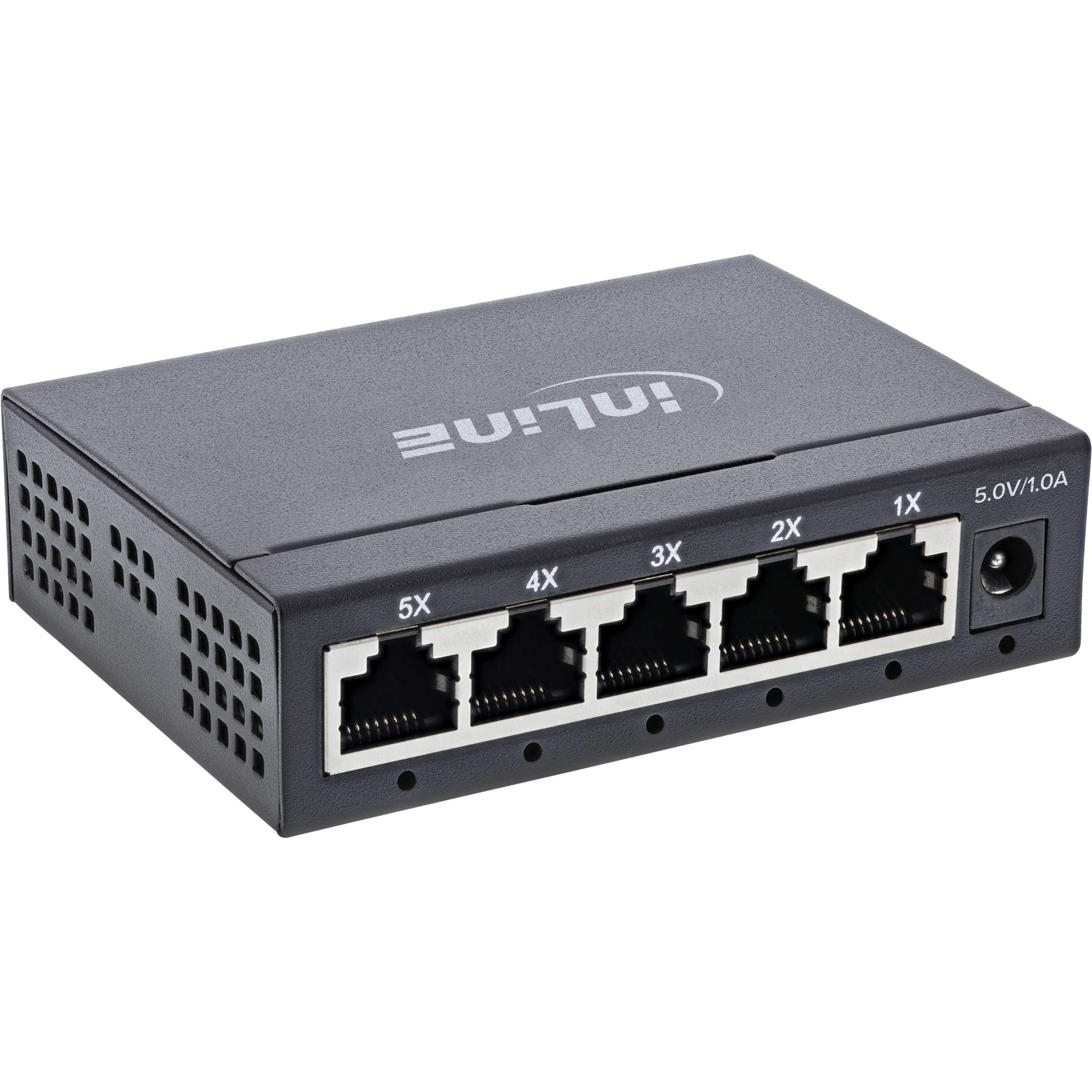 InLine 5-Port Gigabit Switch - 1 Gb/s - Desktop - Metallgehäuse - lüfterlos