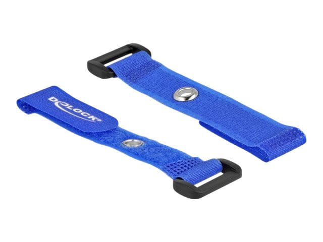 Delock Klettverschluss-Cinchkabelbinder - 15 cm - Blau (Packung mit 5)