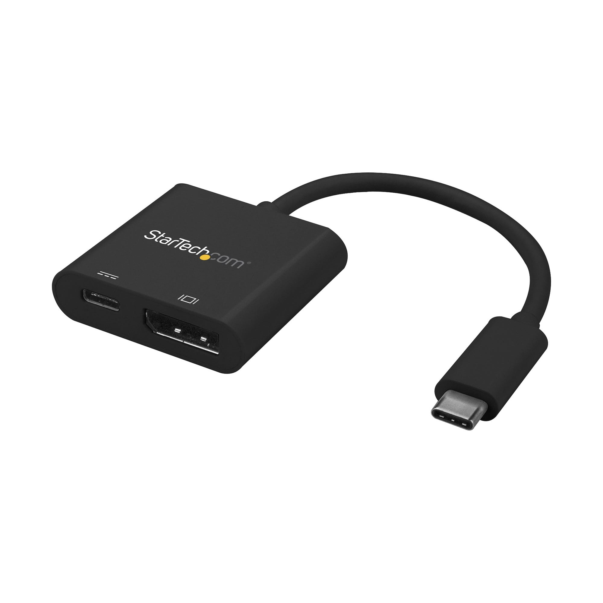 StarTech.com USB C to DisplayPort Adapter with Power Delivery, 4K 60Hz HBR2, USB Type-C to DP 1.2 Monitor/Display Video Converter w/ 60W PD Pass-Through Charging, Thunderbolt 3 Compatible - USB-C Male to DP Female (CDP2DPUCP)
