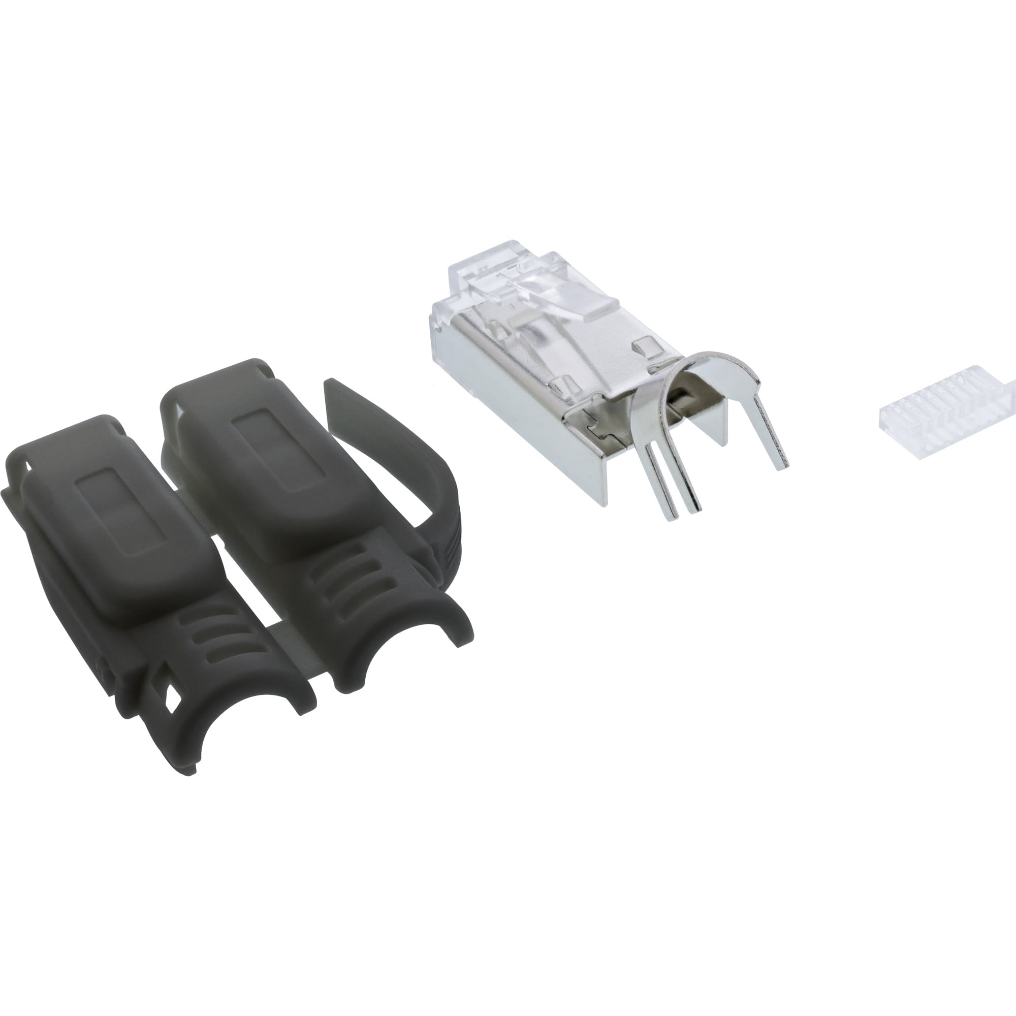 InLine Crimpstecker Cat.6A RJ45 geschirmt - 3-teilig schwarz 100er Pack