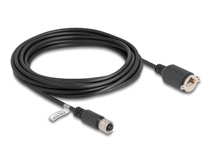 Delock Netzwerkkabel - M12 (4-polig) (W) zu RJ-45 (W)