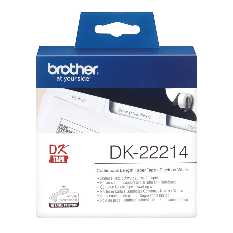 Brother DK-22214 - Weiß - Rolle (1,2 cm x 30,5