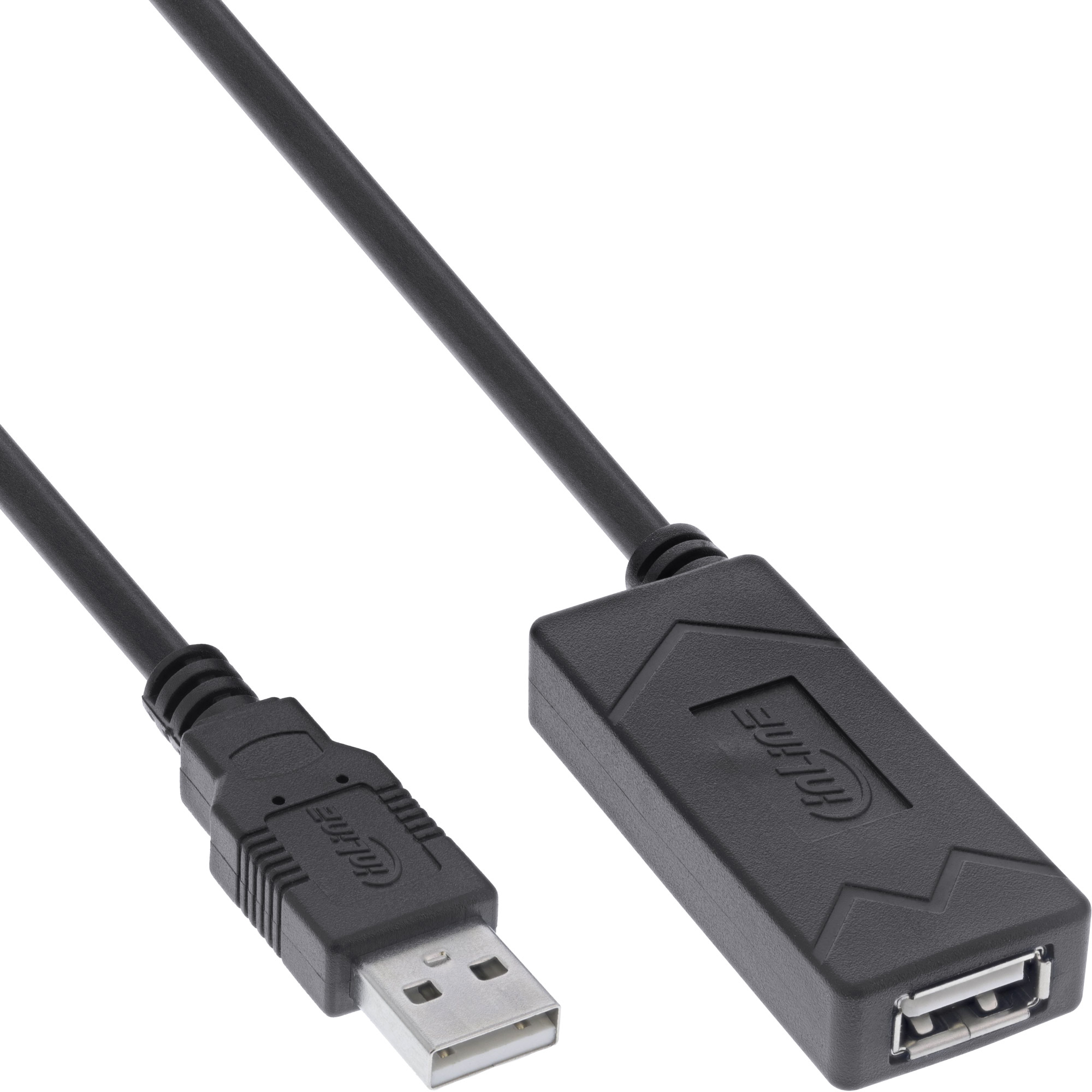 InLine USB 2.0 Aktiv-Verlängerung - USB-A Stecker/Buchse - 7,5m