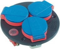 Brennenstuhl 1081090, Schwarz, Blau, Rot, 3 AC-Ausgänge, 230 V, 16 A